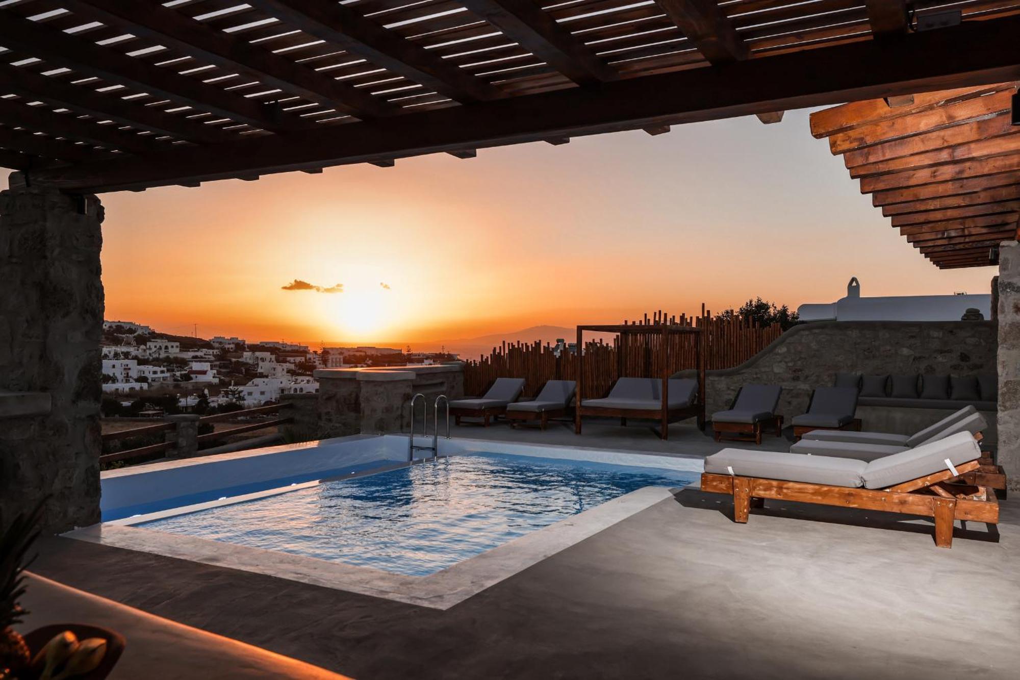 Sunset Views - George Villa Iv, With Private Pool Close To Town Mykonos Town Exterior photo