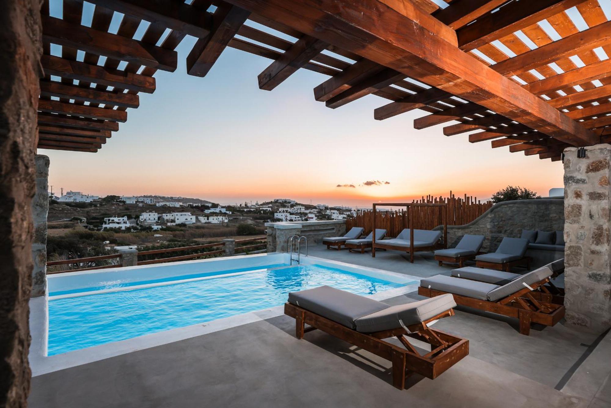 Sunset Views - George Villa Iv, With Private Pool Close To Town Mykonos Town Exterior photo