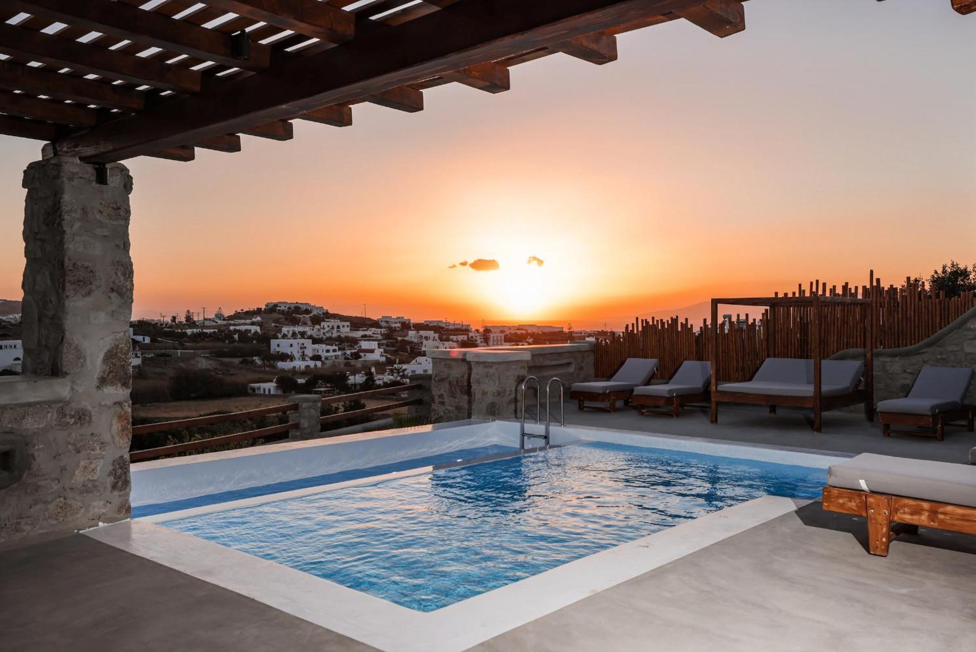 Sunset Views - George Villa Iv, With Private Pool Close To Town Mykonos Town Exterior photo